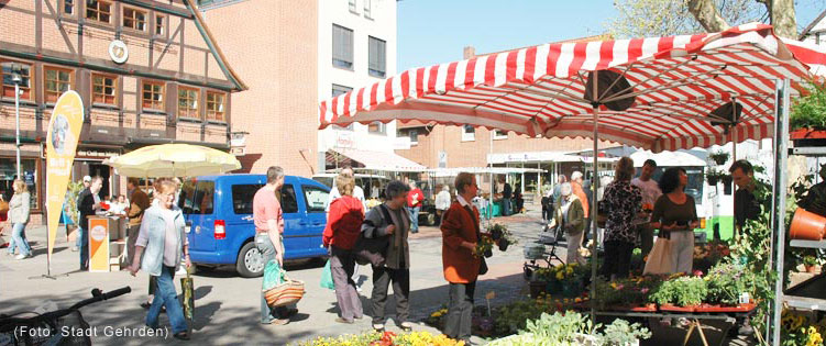 Markt in Gehrden (Foto Stadt Gehrden)